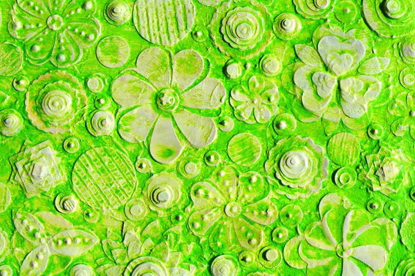 녹색 여름 하와이 플로랄 패턴 — 스톡 사진