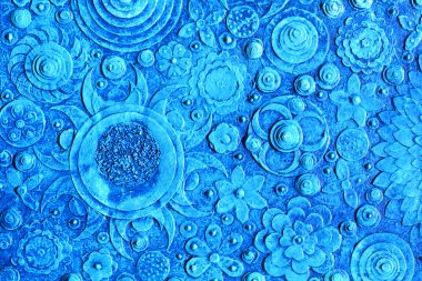 Hand painted blue floral background