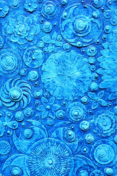 Hand painted blue floral background — 图库照片