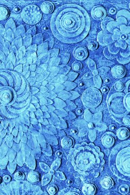 Hand painted blue floral background