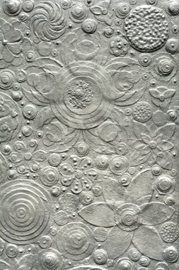 Silver flower embossing