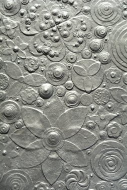 Silver flower embossing