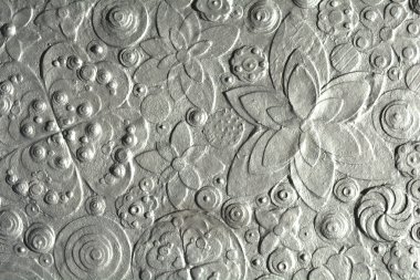 Silver flower embossing