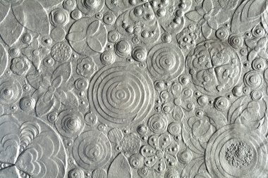 Silver flower embossing