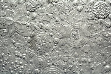 Silver flower embossing