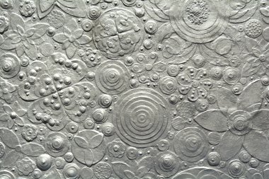 Silver flower embossing