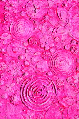 Mix of pink grunge flowers