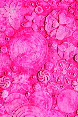 Mix of pink grunge flowers