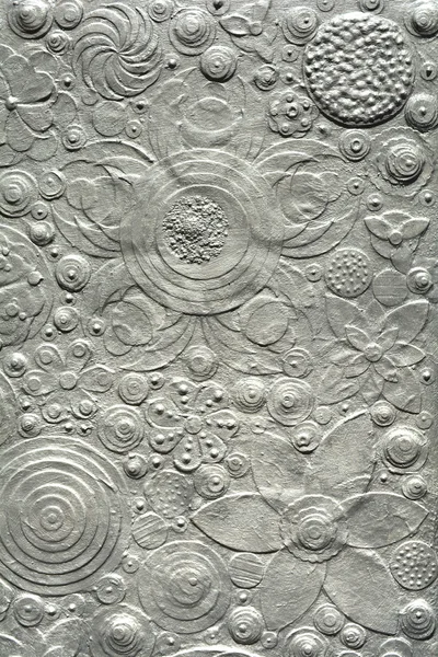 Silver flower embossing