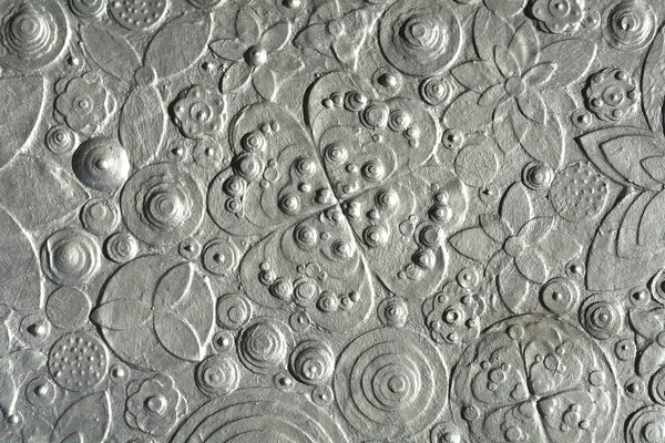 Silver flower embossing — Zdjęcie stockowe