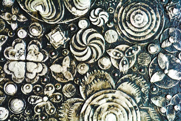 Абстрактный чёрно-белый гранж-акрил — стоковое фото