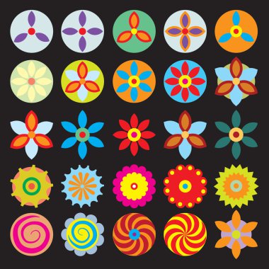 Çiçekler simge kümesi