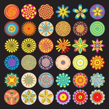 Çiçekler simge kümesi