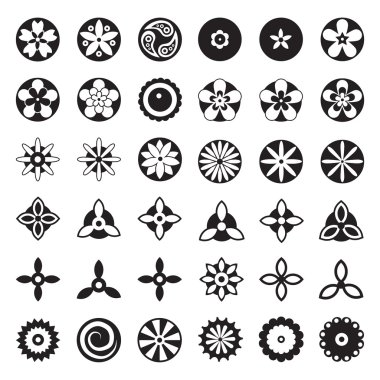 Çiçekler simge kümesi