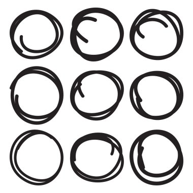 Siyah daire kümesi vurgulamak