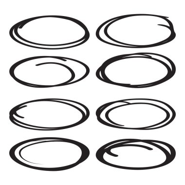 Vektör oval daireler ayarla