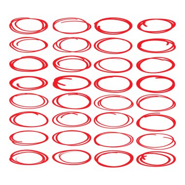 Vektör oval daireler ayarla