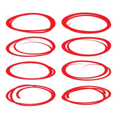 Vektör oval daireler ayarla