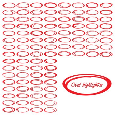 Vektör oval daireler ayarla