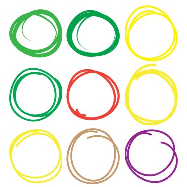 Vektör oval daireler ayarla