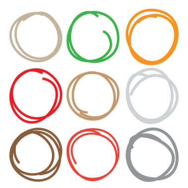 Vektör oval daireler ayarla