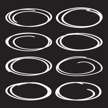 Vektör oval daireler ayarla