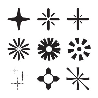 Işıltı ışıkları yıldız kümesini vektör.