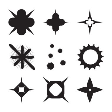 Işıltı ışıkları yıldız kümesini vektör.