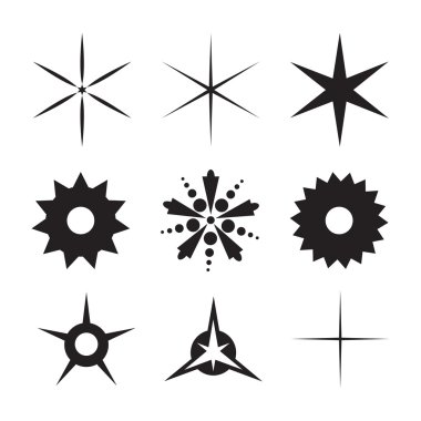 Işıltı ışıkları yıldız kümesini vektör.