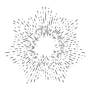 Vektör vintage ışınları patlama