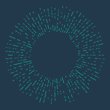 Trendy el çekilmiş retro sunburst