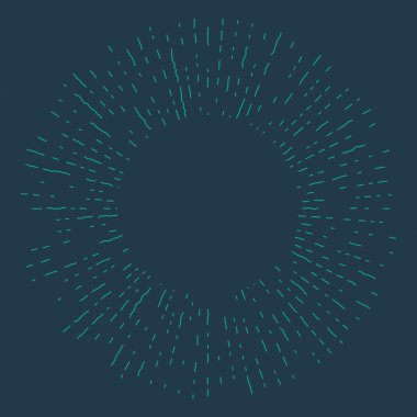 Trendy el çekilmiş retro sunburst