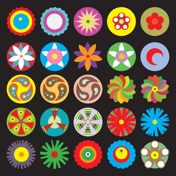 Набор цветов иконка — стоковый вектор