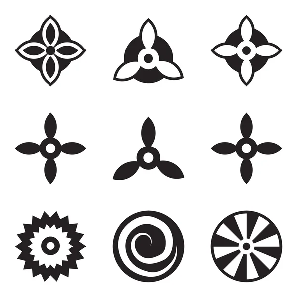 Conjunto de flores icono — Vector de stock