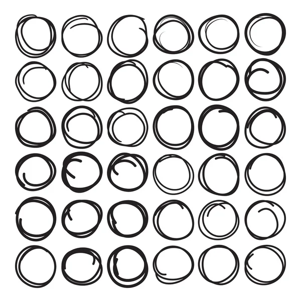 Black highlight circle set — Stock Vector