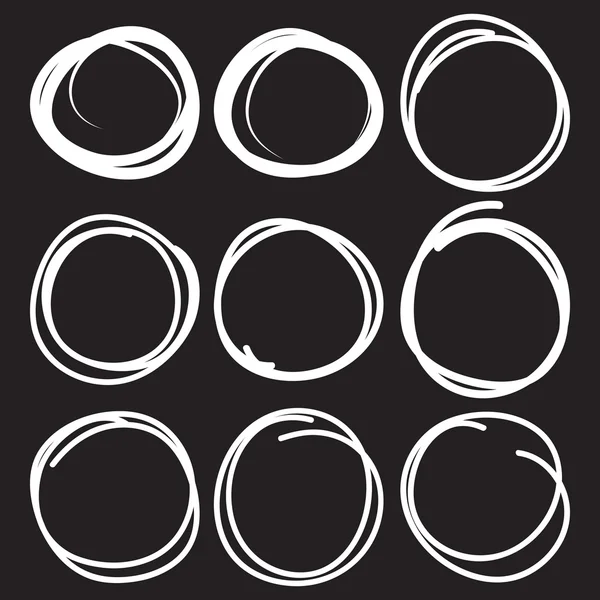 Vektorsatz ovale Kreise — Stockvektor