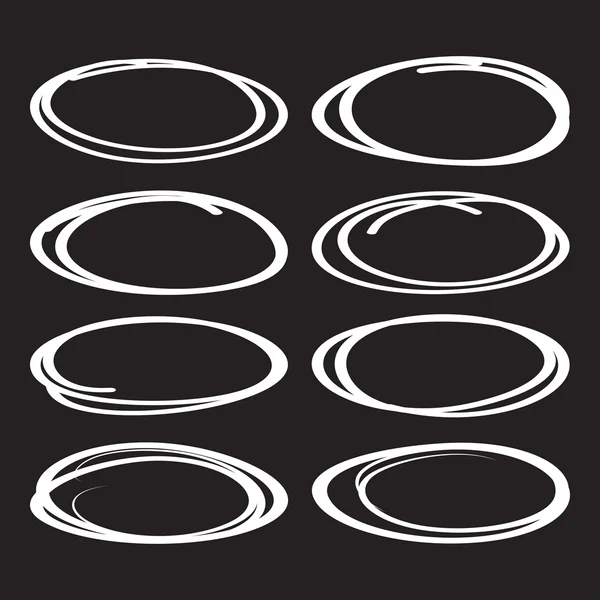 Set vettoriale cerchi ovali — Vettoriale Stock