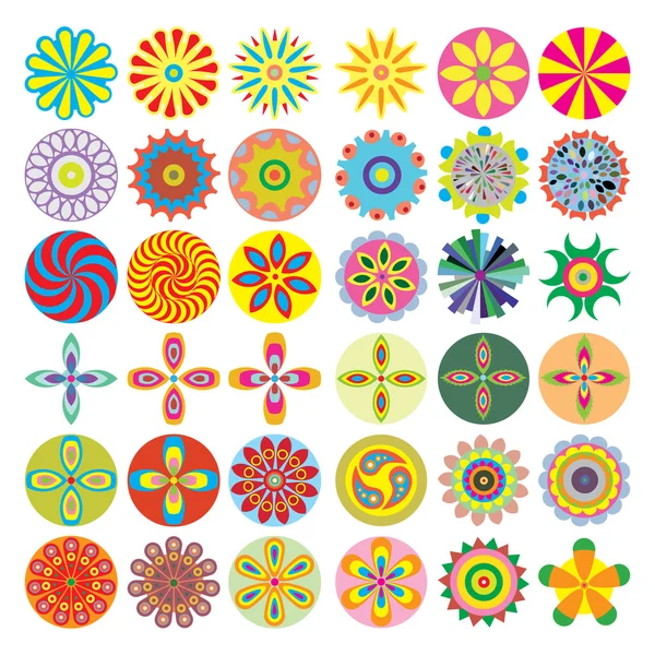 Flower icon set — Stock Vector