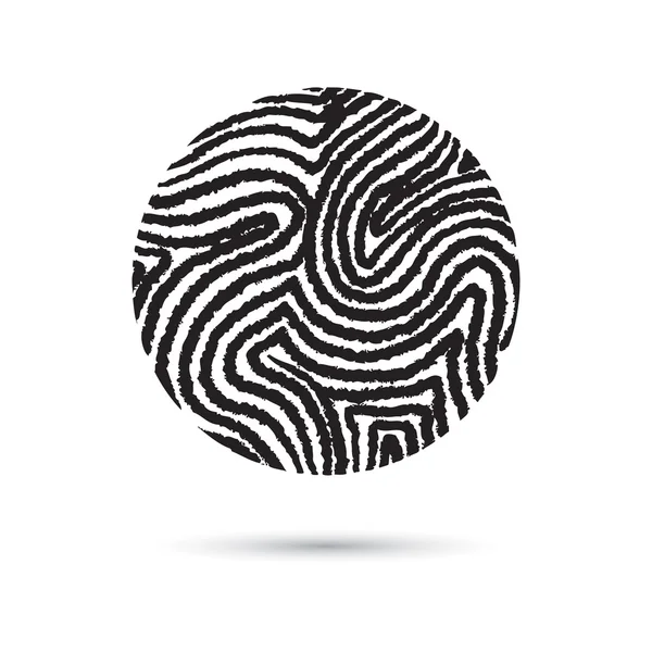 Hand drawn scribble marble circle — Stock vektor