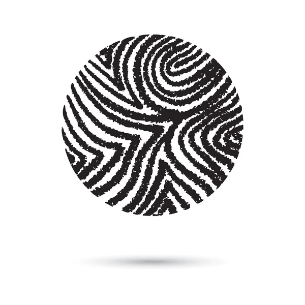 Cercle de marbre, stylo et craie dessinés à la main, marbre texturé avec motif ondulé. Formes arrondies isolées sur fond blanc grunge. Vecteur de lignes d'encre, gribouillis de crayon et de crayons, hachures, rayures sur papier texturé . — Image vectorielle