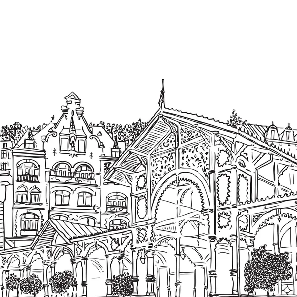 Karlovy Vary, Carlsbad — Archivo Imágenes Vectoriales