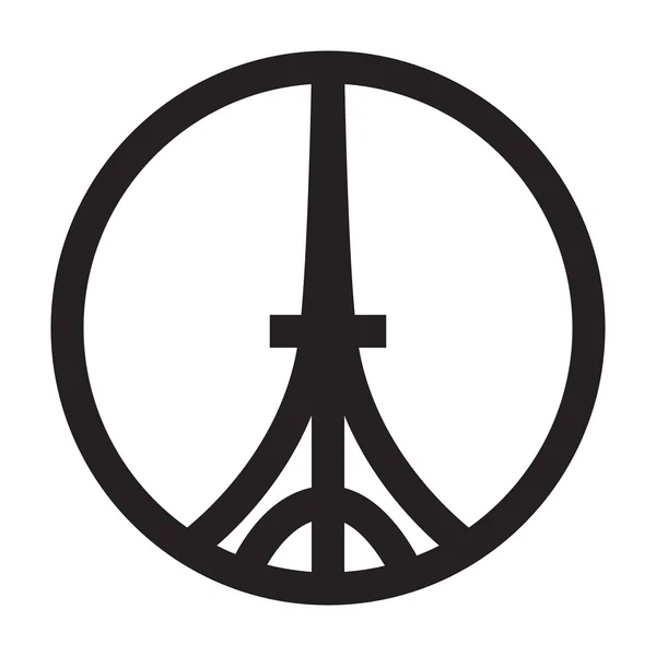 Ícone do logotipo da ilustração da torre Eiffel —  Vetores de Stock