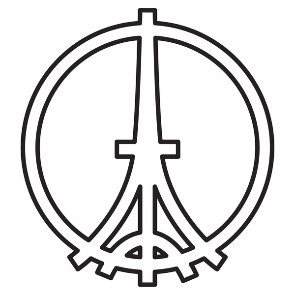 Icono del logotipo de la torre Eiffel — Archivo Imágenes Vectoriales