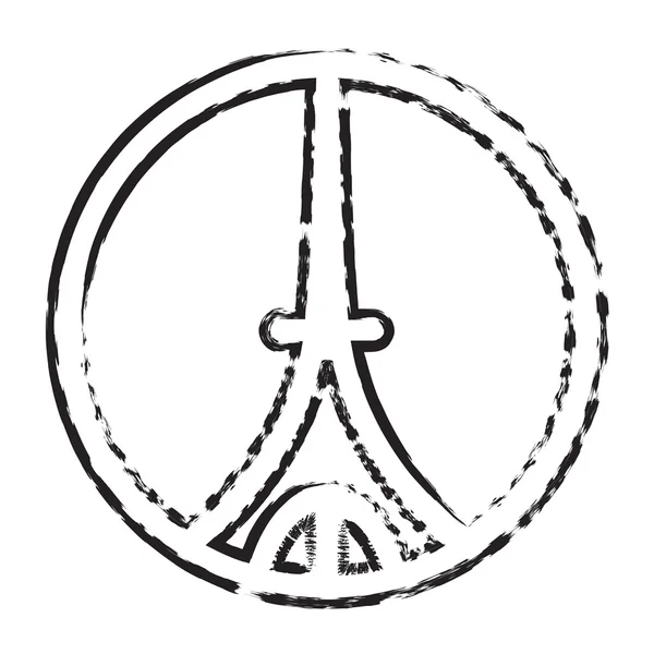 Symbole de tour eiffel — Image vectorielle