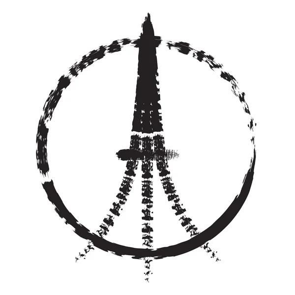 Symbole de tour eiffel — Image vectorielle