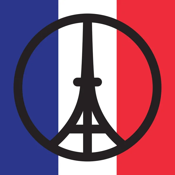 Logotipo de paz da Torre Eiffel —  Vetores de Stock