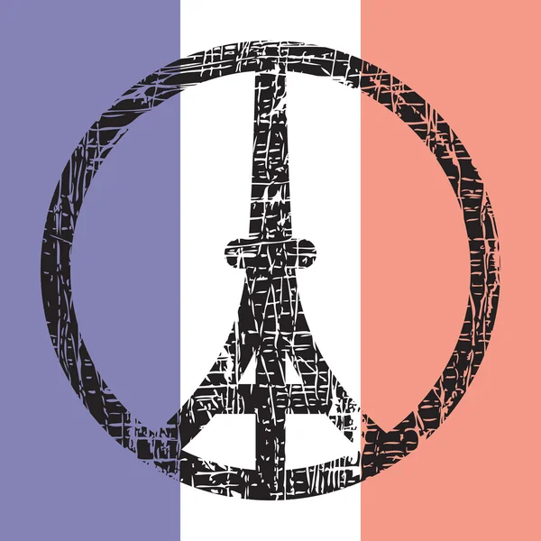 Logo Peace de la Torre Eiffel — Archivo Imágenes Vectoriales