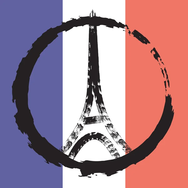 에펠 탑의 상징물 — 스톡 벡터