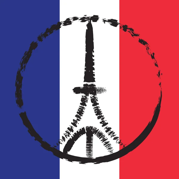Symbolbild Eiffelturm — Stockvektor