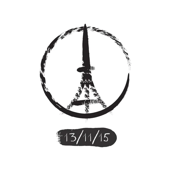 Pray for Paris, 13 November 2015, Eiffel Tower, Pray for France symbol